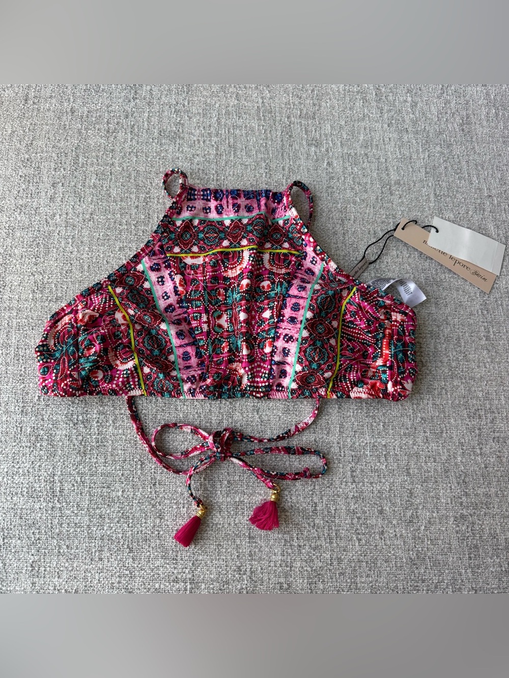 NWT Nanette Lepore high-neck bikini Size S